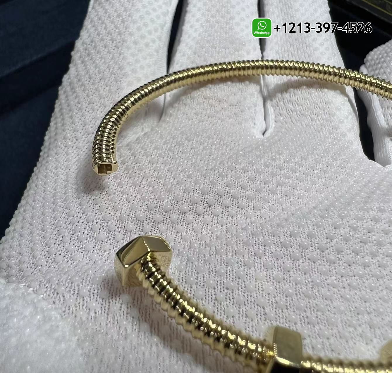 rw04mz5eisl 1:1 Quality Custom Made Cartier Pure 18k Yellow Gold Ecrou de Cartier Screws Bracelet - High Quality 18k Gold and Diamond Luxury Distinctive Collection Designer Jewelry Customized Factory Price - Image 6