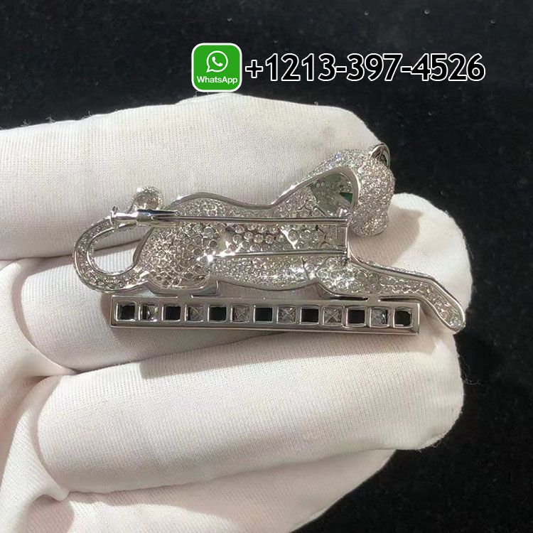 rw4vucoknlo Custom Made Best Sellers Quality 1:1 Cartier Panthère De Cartier 18K White Gold Diamonds High Jewelry Pendant Necklace - High Quality 18k Gold and Diamond Luxury Distinctive Collection Designer Jewelry Customized Factory Price - Image 5