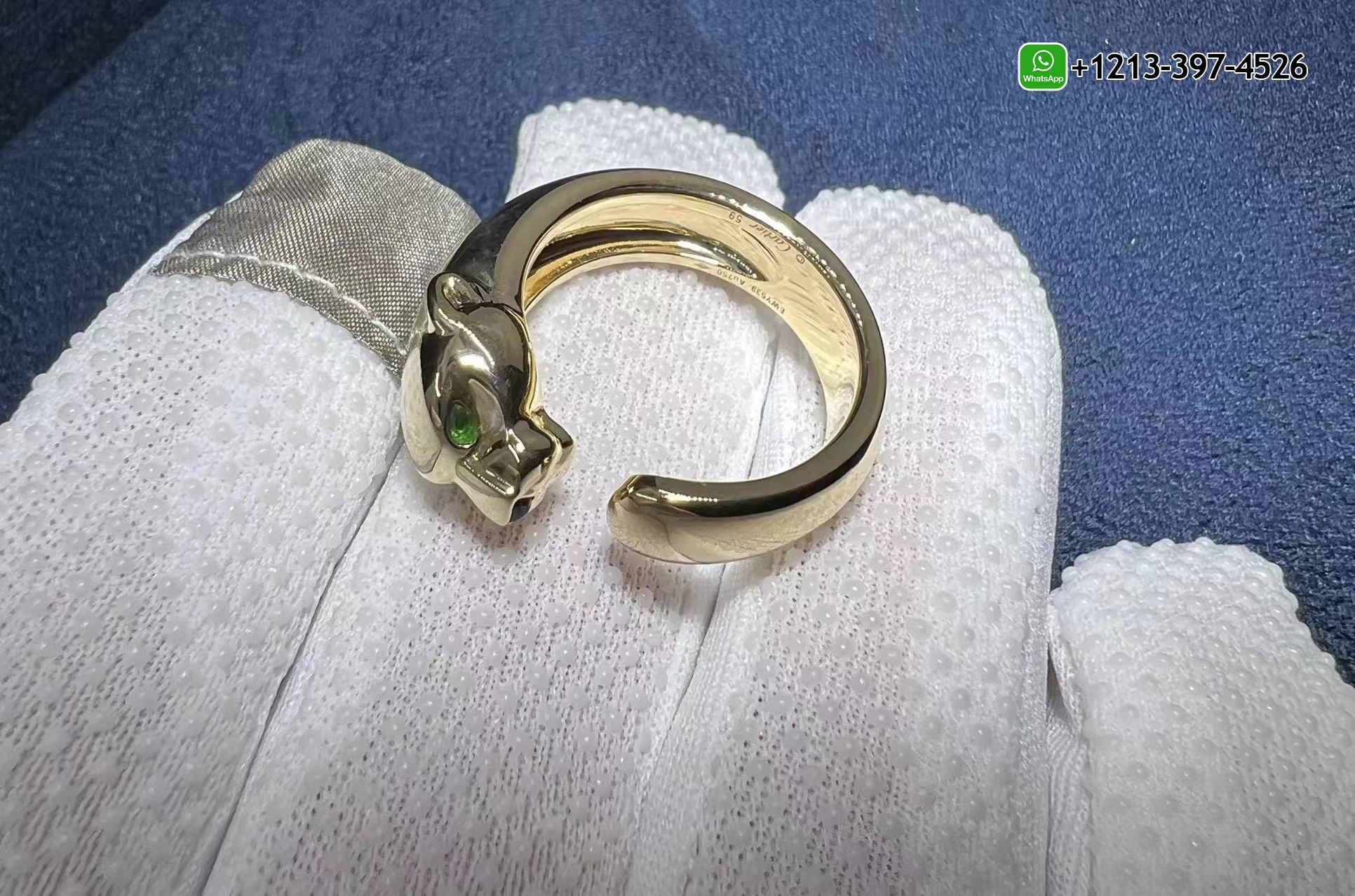 rwm5rpccsbc Best Sellers 1:1 Quality Cheap Custom Made Cartier Solid 18k Yellow Gold Tsavorite Garnets Panthère de Cartier Ring - High Quality 18k Gold and Diamond Luxury Distinctive Collection Designer Jewelry Customized Factory Price - Image 3