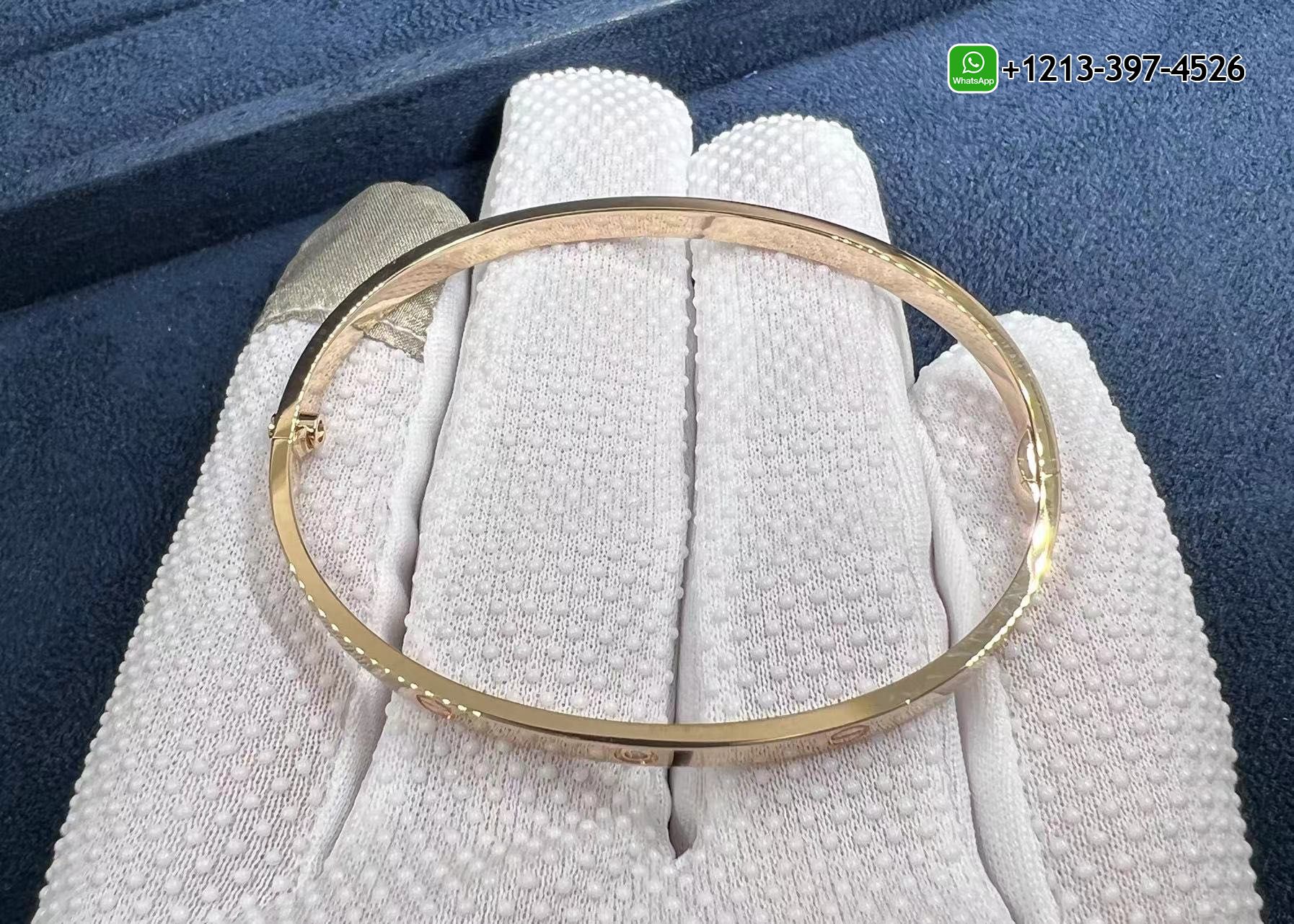 rwq01jtl3kr Cartier 18k Rose Gold 6 Diamond Small Model Love Bangle Bracelet Replica - High Quality 18k Gold and Diamond Luxury Distinctive Collection Designer Jewelry Customized Factory Price - Image 6