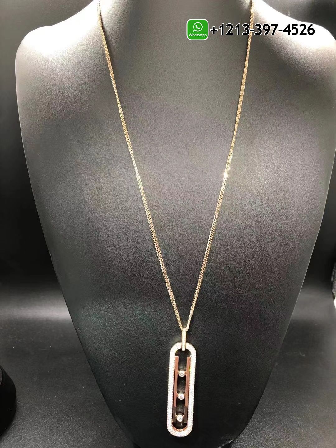 s0yhg2qjixb Best Sellers 1:1 Quality Cheap Custom Made Messika Move 10th anniversary Long Lenght Necklace Pink Gold Diamond Necklace - High Quality 18k Gold and Diamond Luxury Distinctive Collection Designer Jewelry Customized Factory Price - Image 6