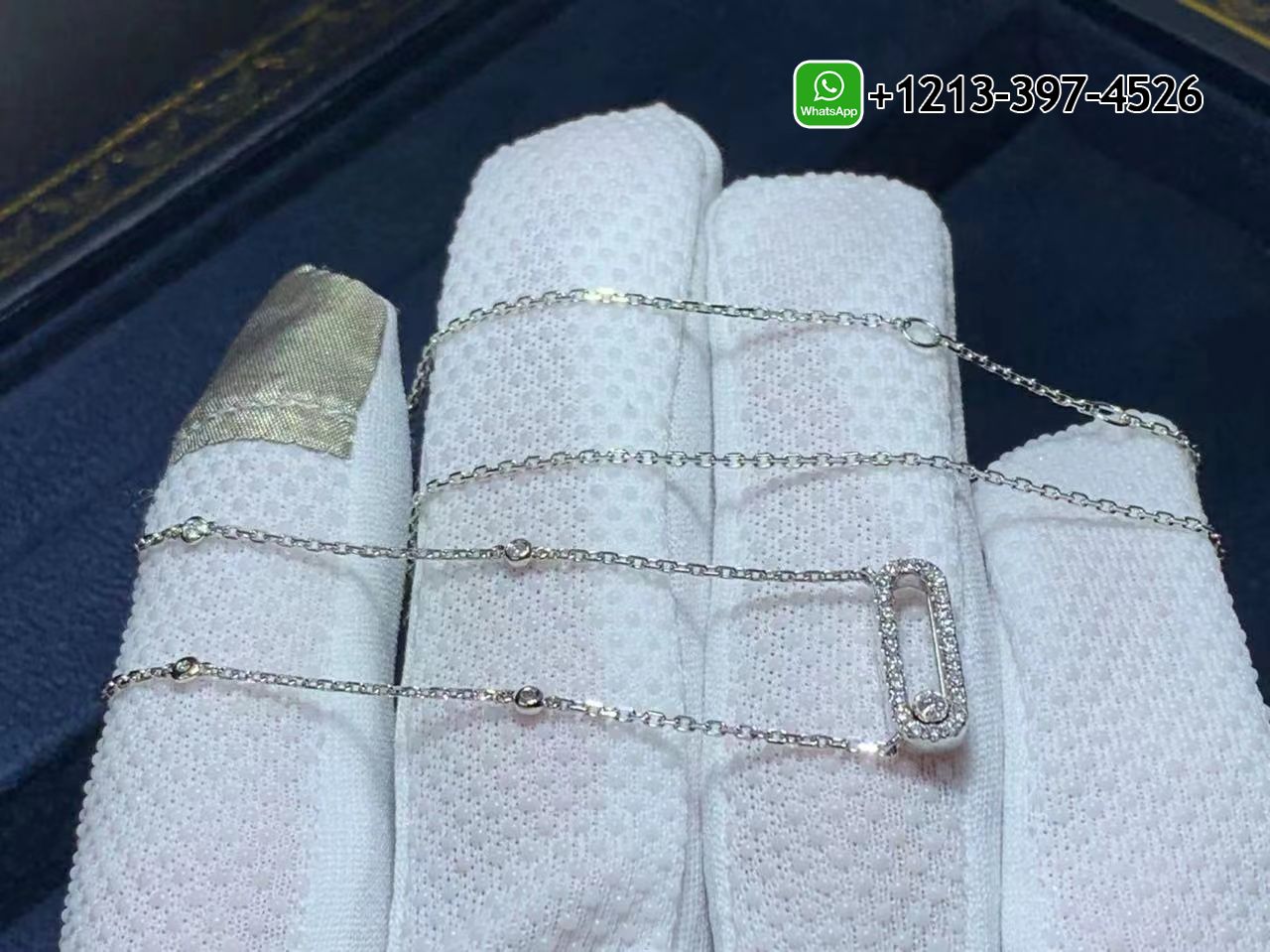 s3fnjultaf0 Best Sellers 1:1 Quality Cheap Messika Move Uno Pavé Diamond 18K White Gold Necklace - High Quality 18k Gold and Diamond Luxury Distinctive Collection Designer Jewelry Customized Factory Price - Image 2