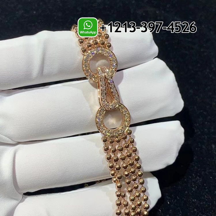 sbhfz1artkt Best Sellers 1:1 Quality Cartier Agrafe 18k Rose Gold Pave Diamonds Tassel Bracelet - High Quality 18k Gold and Diamond Luxury Distinctive Collection Designer Jewelry Customized Factory Price - Image 15