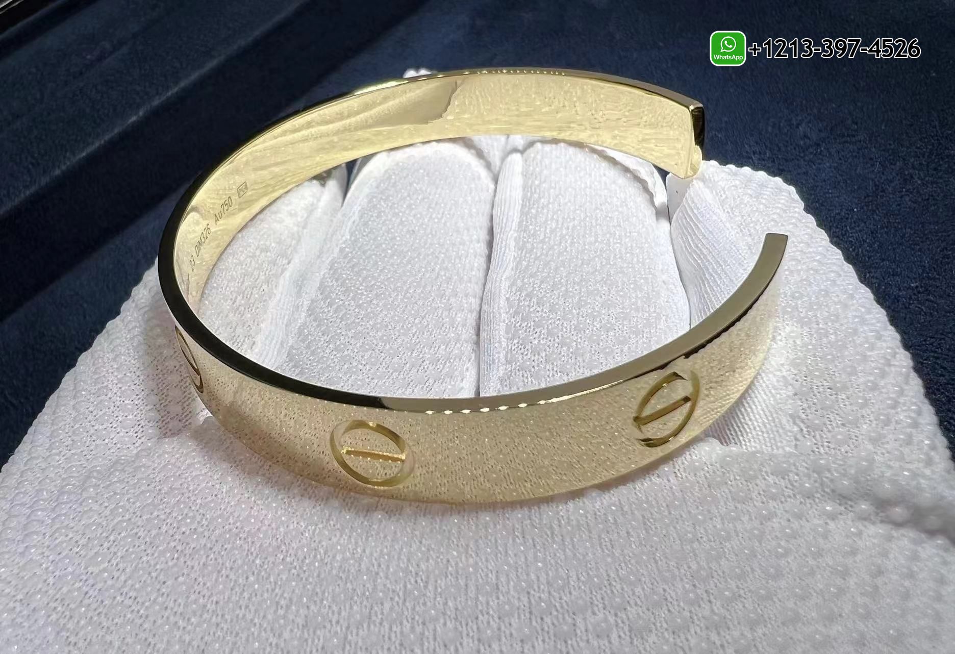 sdlgtuaqnej Custom Made Best Sellers Quality 1:1 Copy Cartier Solid 18K Yellow Gold Open Love Cuff Bracelet Replica - High Quality 18k Gold and Diamond Luxury Distinctive Collection Designer Jewelry Customized Factory Price - Image 6