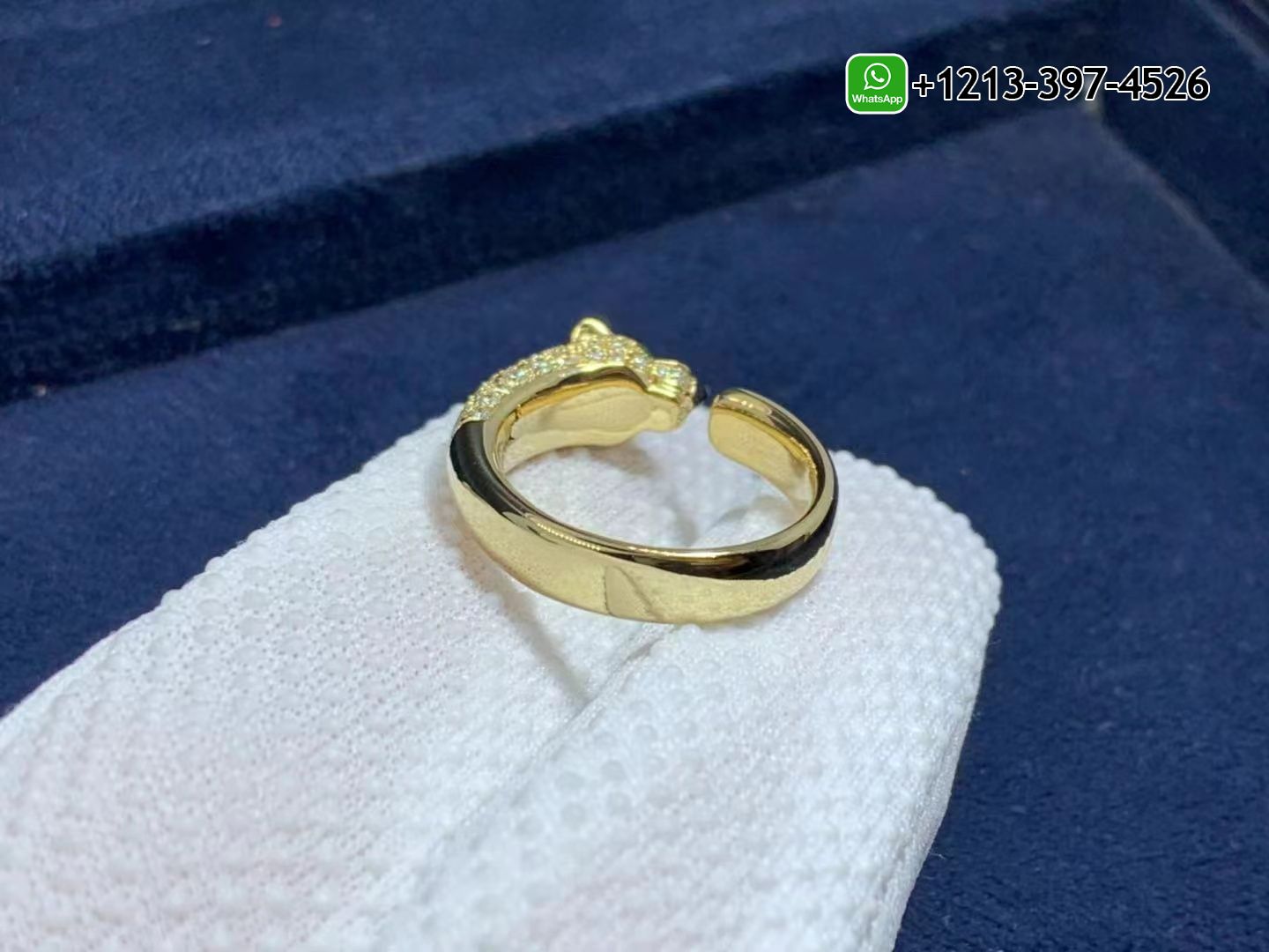 sepyha0clmv Best Sellers 1:1 Quality Cartier 18K Yellow Gold Diamond Emerald Onyx Panthere De Cartier Ring - High Quality 18k Gold and Diamond Luxury Distinctive Collection Designer Jewelry Customized Factory Price - Image 4