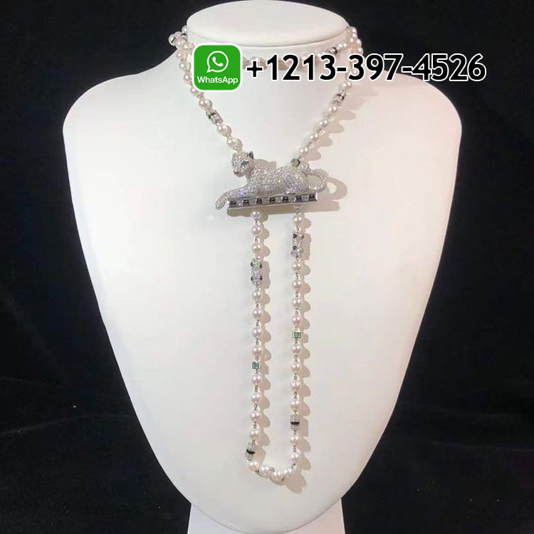 sfwaug35q3g Custom Made Best Sellers Quality 1:1 Cartier Panthère De Cartier 18K White Gold Diamonds High Jewelry Pendant Necklace - High Quality 18k Gold and Diamond Luxury Distinctive Collection Designer Jewelry Customized Factory Price - Image 4