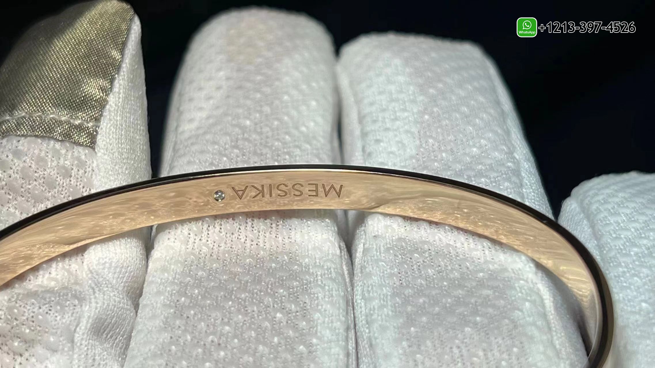 sih54yen05b Best Quality 1:1 Copy Messika 18K Rose Gold 3 Diamond Move Noa Bangle Bracelet - High Quality 18k Gold and Diamond Luxury Distinctive Collection Designer Jewelry Customized Factory Price - Image 7