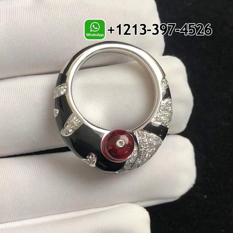 sk3sf1g1pvz Custom Made Best Sellers Quality 1:1 Cartier Beautés du Monde 18k White Gold Diamonds,Rubellite, Onyx High Jewelry Ring - High Quality 18k Gold and Diamond Luxury Distinctive Collection Designer Jewelry Customized Factory Price - Image 2