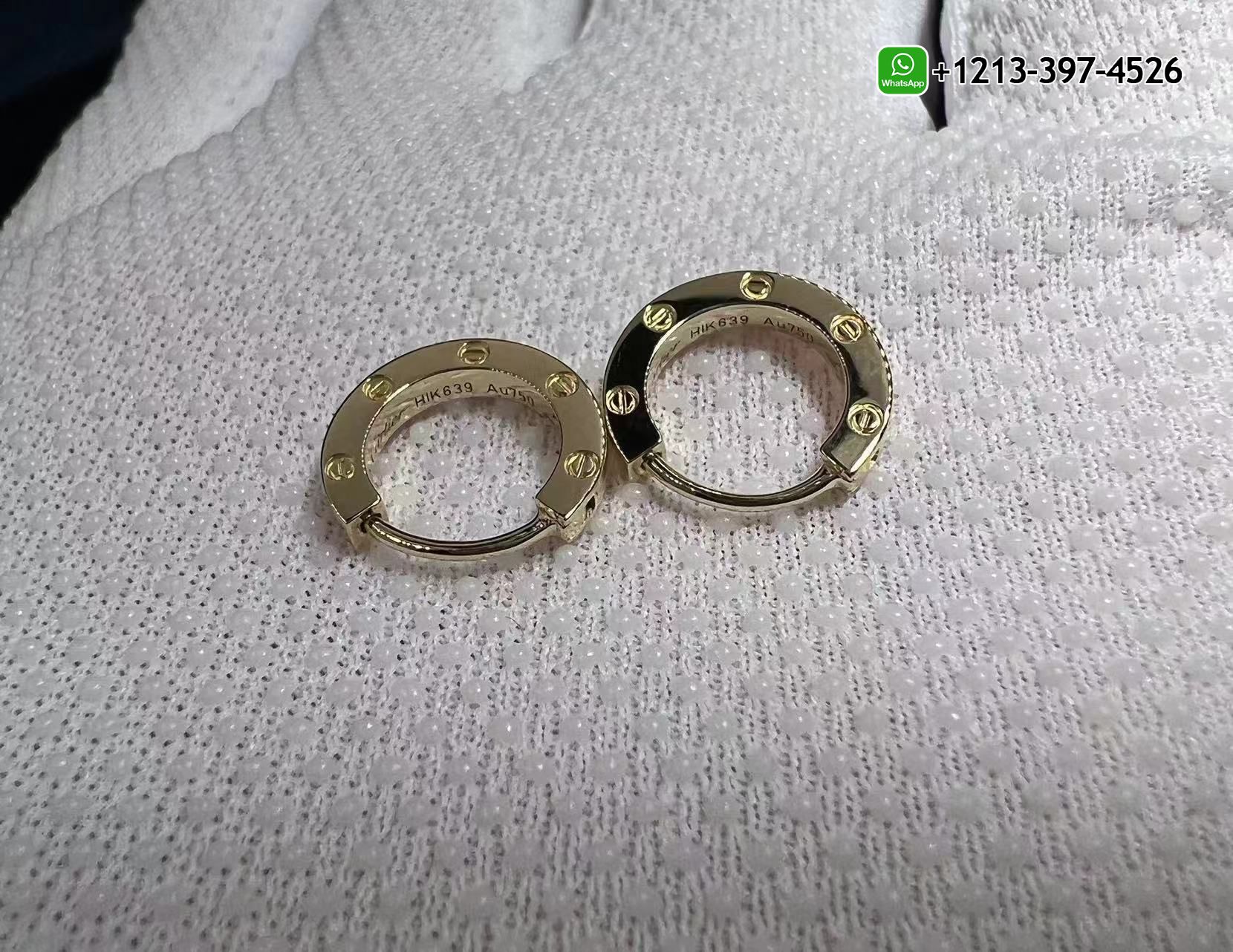 sktxz32xu3y Best Sellers 1:1 Quality Cheap Custom Made Cartier Solid 18k Yellow Gold 12mm Love Single Hoop Earrings - High Quality 18k Gold and Diamond Luxury Distinctive Collection Designer Jewelry Customized Factory Price - Image 5