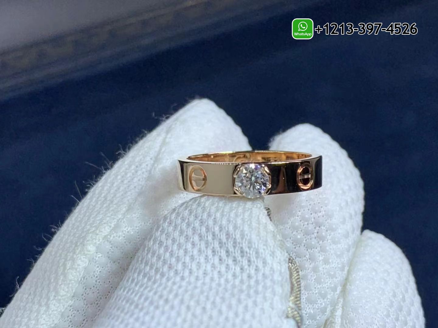sqhri1skumy Custom Made Best Quality 1:1 Cartie Love Solitaire 18K Rose Gold Diamond Ring - High Quality 18k Gold and Diamond Luxury Distinctive Collection Designer Jewelry Customized Factory Price - Image 2