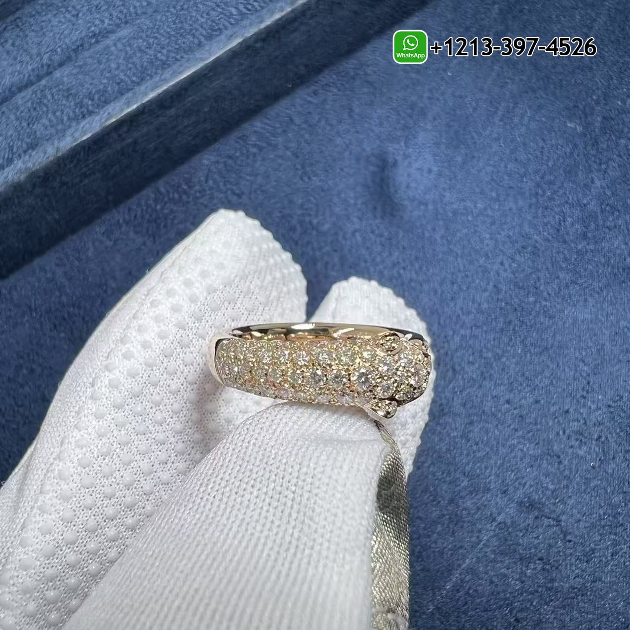 stdxmpanaku Cartier 18k Rose Gold Pave Diamond Panthere de Cartier Small Model Ring N4765500 - High Quality 18k Gold and Diamond Luxury Distinctive Collection Designer Jewelry Customized Factory Price - Image 2