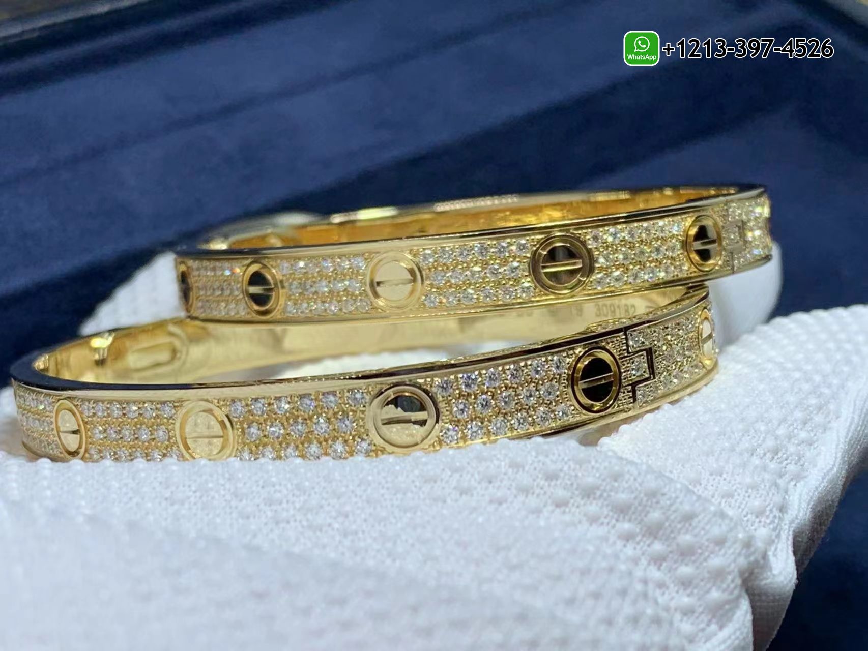 sxzwj0u4zzx Best Sellers 1:1 Quality Cheap Custom Made Cartier 18k Yellow Gold with Pave Diamonds LOVE Bracelet - High Quality 18k Gold and Diamond Luxury Distinctive Collection Designer Jewelry Customized Factory Price - Image 2