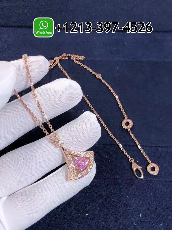 tcaktyfl0wh Bulgari Divas’ Dream 18K Rose Gold Set Pink Tourmaline and Diamonds Necklace - High Quality 18k Gold and Diamond Luxury Distinctive Collection Designer Jewelry Customized Factory Price - Image 5