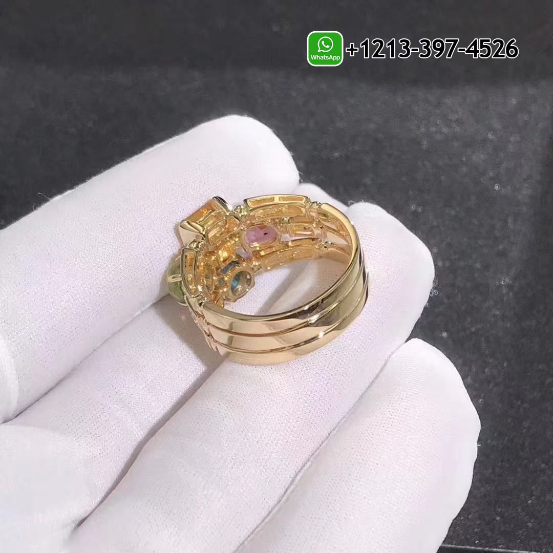 tecu2wxe5eu Bulgari Allegra Multi-Gem Diamond Gold Bvlgari Ring - High Quality 18k Gold and Diamond Luxury Distinctive Collection Designer Jewelry Customized Factory Price - Image 2