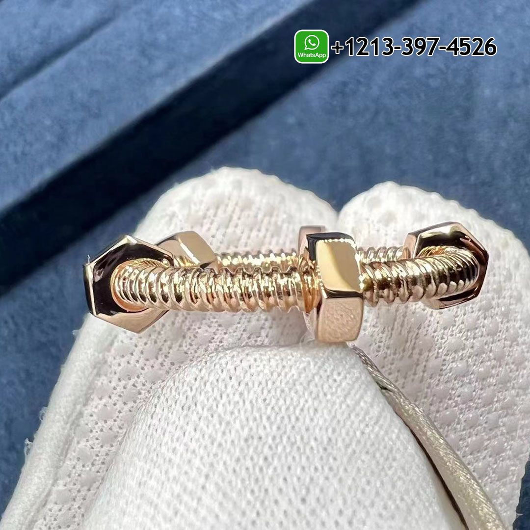 tiguje2dowr Best Sellers 1:1 Quality Cheap Custom Made Cartier Solid 18k Rose Gold Ecrou de Cartier Ring - High Quality 18k Gold and Diamond Luxury Distinctive Collection Designer Jewelry Customized Factory Price