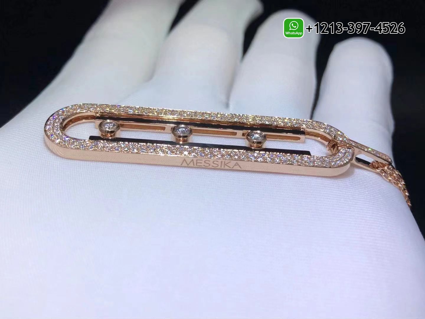 titu1hjr5o4 Best Sellers 1:1 Quality Cheap Custom Made Messika Move 10th anniversary Long Lenght Necklace Pink Gold Diamond Necklace - High Quality 18k Gold and Diamond Luxury Distinctive Collection Designer Jewelry Customized Factory Price - Image 5