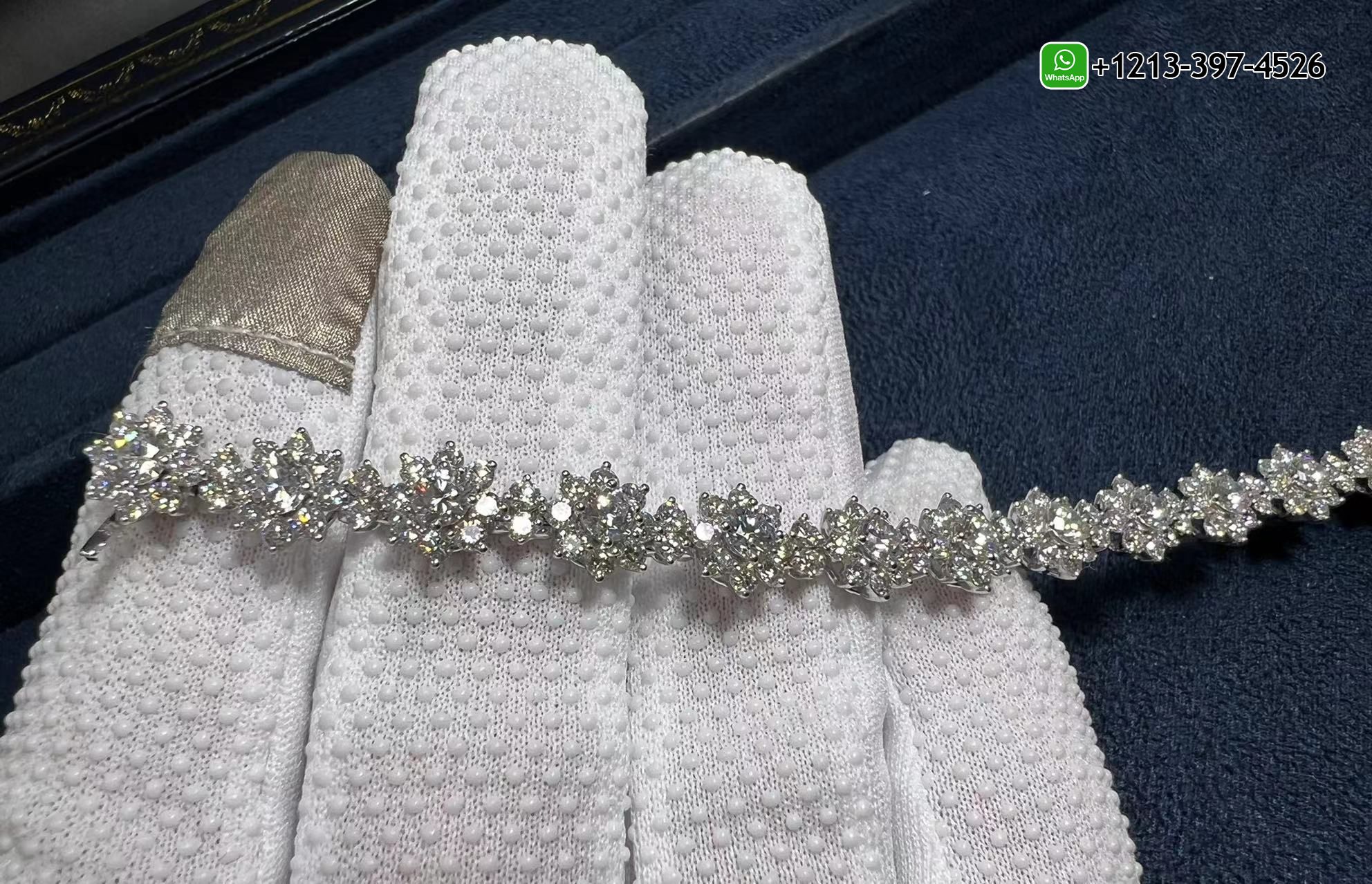 tlz3nmi3oke Custom Made Best Sellers Quality 1:1 Harry Winston Sunflower Small Platinum Diamond Bracelet - High Quality 18k Gold and Diamond Luxury Distinctive Collection Designer Jewelry Customized Factory Price - Image 7