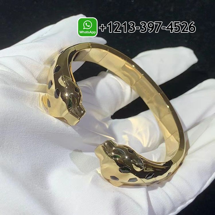 toerwzq2hd1 Custom Made Best Quality 1:1 Cartier Double Panthere Heads 18k Yellow Gold Panthère de Cartier Bracelet - High Quality 18k Gold and Diamond Luxury Distinctive Collection Designer Jewelry Customized Factory Price - Image 5