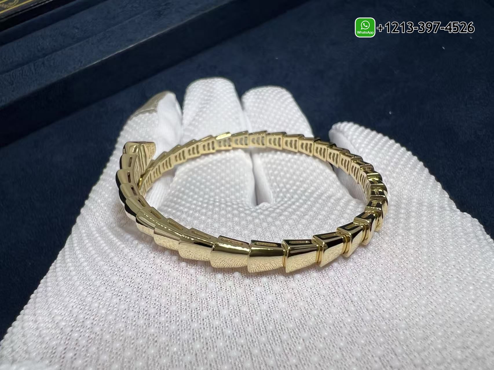 trts3f5ywwr Custom Made Best Sellers Quality 1:1 Bvlgari Serpenti Viper Diamond 18k Yellow Gold Bracelet - High Quality 18k Gold and Diamond Luxury Distinctive Collection Designer Jewelry Customized Factory Price - Image 6
