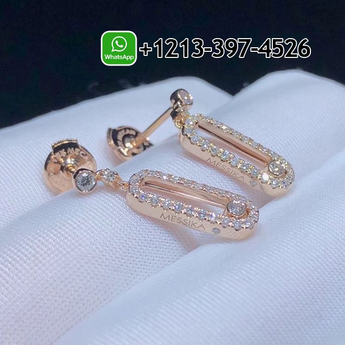 Custom Made Best Sellers Quality 1:1 Messika Move Uno 18k Rose Gold Diamond Stud Earrings - High Quality 18k Gold and Diamond Luxury Distinctive Collection Designer Jewelry Customized Factory Price U0gj0qkjzlk