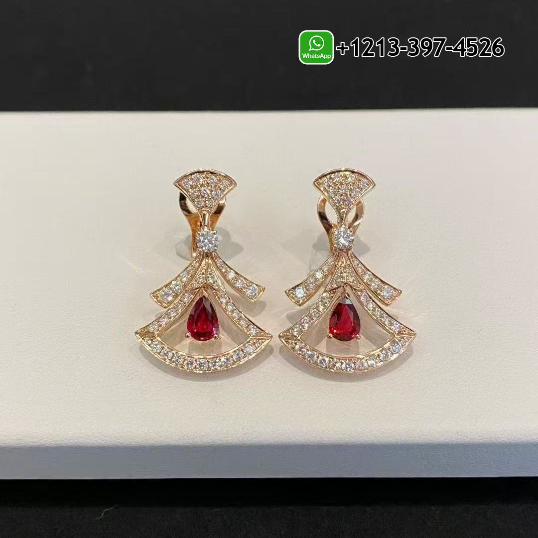 u0tsqzdbvo2 Bvlgari Divas’ Dream Diamond 18K Rose Gold Ruby Earrings 356954 - High Quality 18k Gold and Diamond Luxury Distinctive Collection Designer Jewelry Customized Factory Price