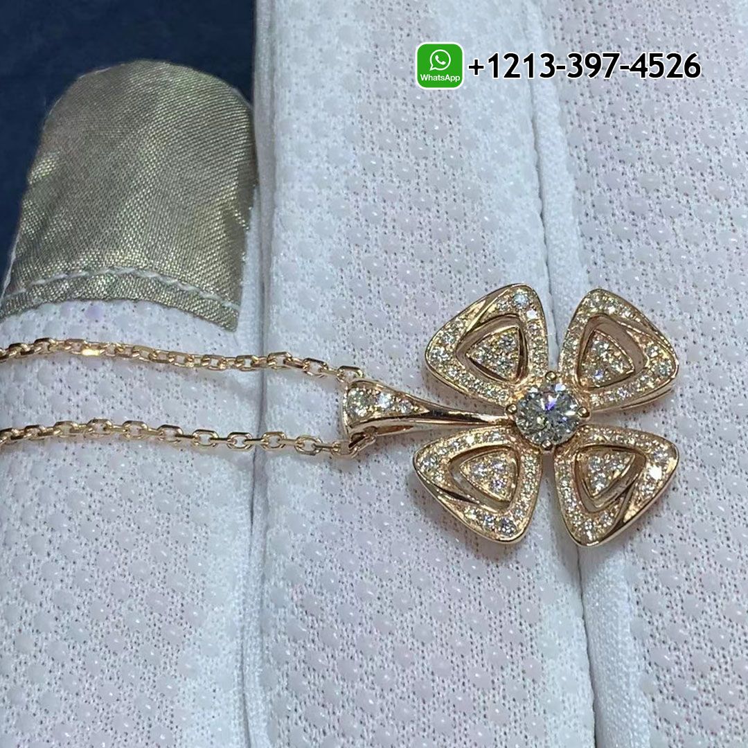 Best Sellers 1:1 Quality Cheap Custom Made Bvlgari Fiorever 18k Rose Gold Central Diamond Pendant Necklace - High Quality 18k Gold and Diamond Luxury Distinctive Collection Designer Jewelry Customized Factory Price U1rpbd0ngvs