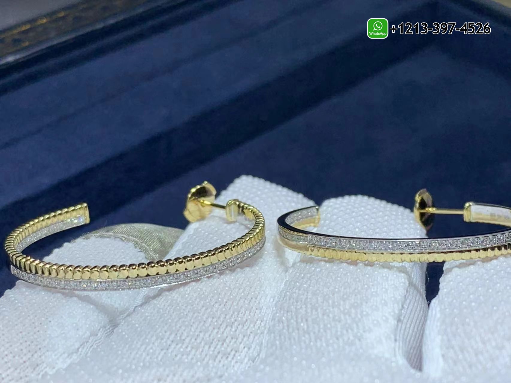 u54gj1x3e5h Custom Made Best Quality 1:1 Cheap Boucheron Quatre Radiant 18K Two-Tone Gold & Diamond Creole Hoop Earrings - High Quality 18k Gold and Diamond Luxury Distinctive Collection Designer Jewelry Customized Factory Price - Image 8
