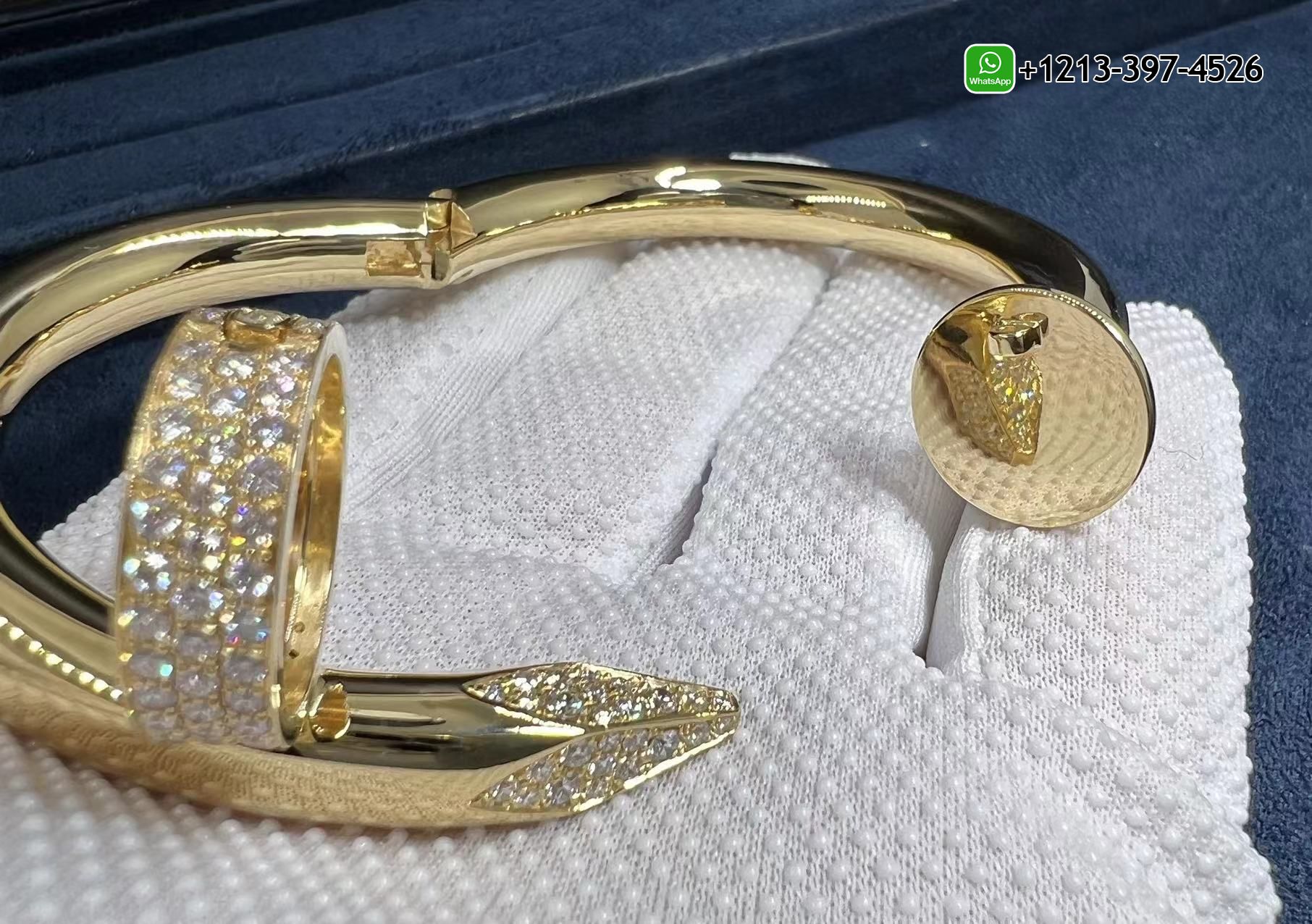 ucpifztblp4 Custom Made 1:1 High Quality Replica Cartier 18k Yellow Gold Diamond Large Model Juste un Clou XL Nail Bracelet - High Quality 18k Gold and Diamond Luxury Distinctive Collection Designer Jewelry Customized Factory Price - Image 11
