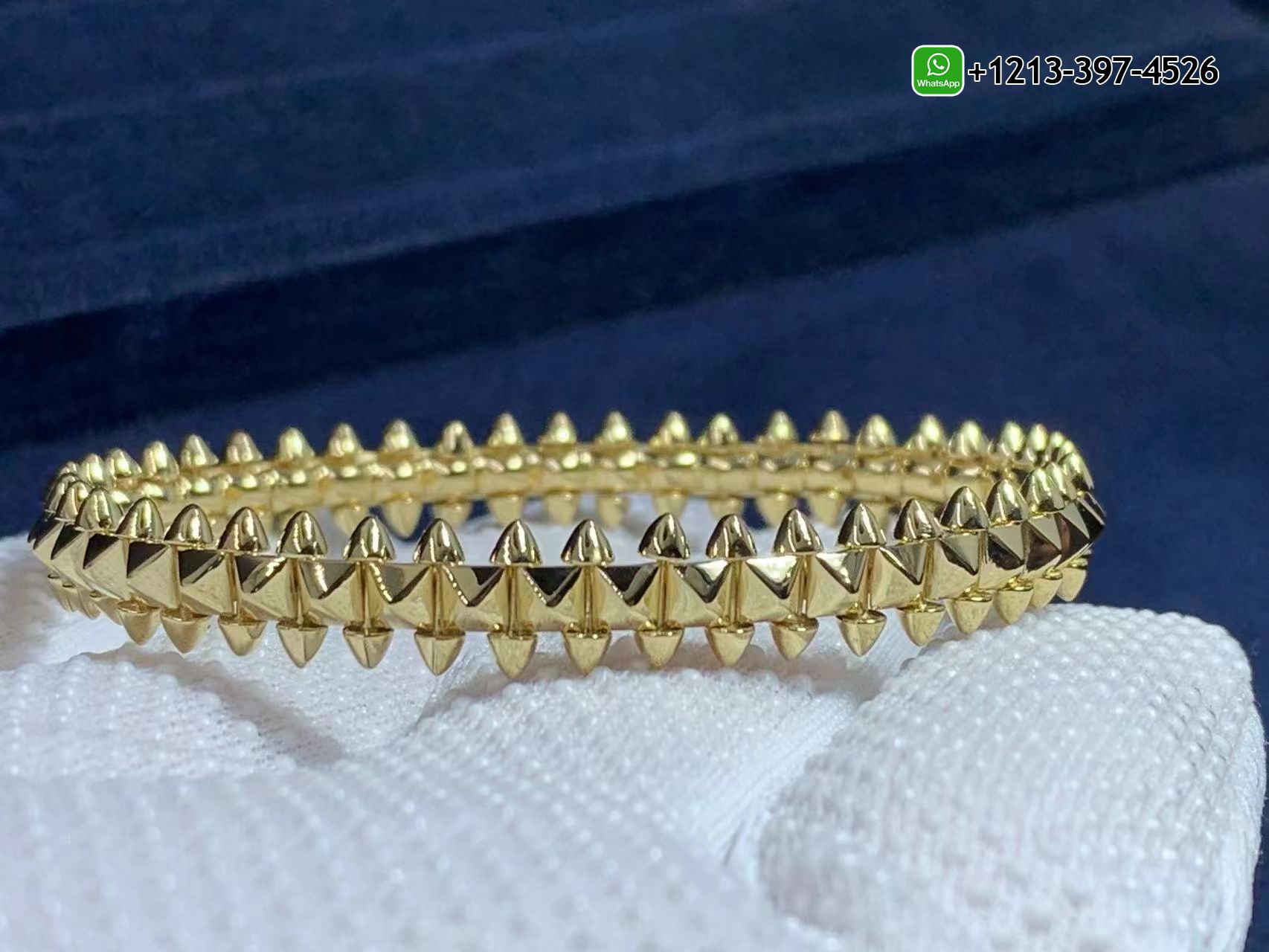 ucvmoqhs04h Custom Made Best Quality 1:1 Cheap Custom Cartier Clash De Cartier Solid 18K Yellow Gold Medium Model Bracelet - High Quality 18k Gold and Diamond Luxury Distinctive Collection Designer Jewelry Customized Factory Price - Image 5