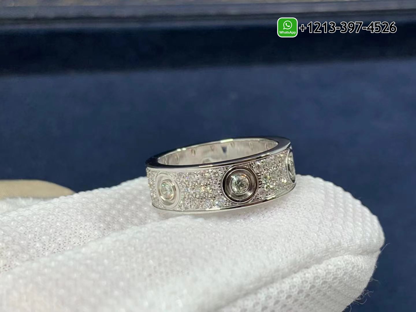 ud5yyyp4unj Best Sellers 1:1 Quality Cheap Custom Made Cartier 18K White Gold Full Pave Diamond 6.5mm Band Love Ring - High Quality 18k Gold and Diamond Luxury Distinctive Collection Designer Jewelry Customized Factory Price - Image 2