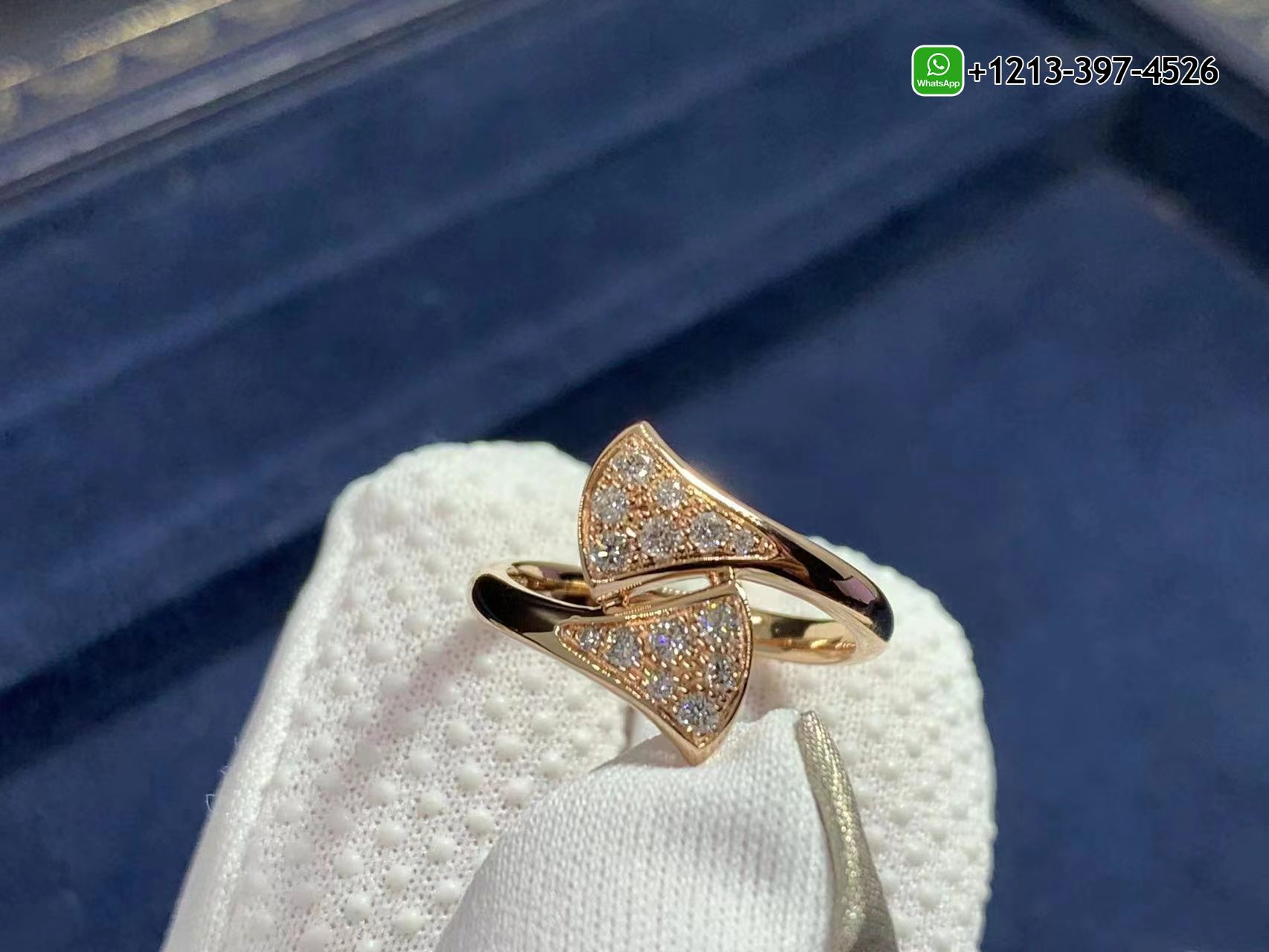 ufywkce1su5 Custom Made Best Quality 1:1 Cheap Bulgari DIVAS’ DREAM 18K Rose Gold Diamond Ring - High Quality 18k Gold and Diamond Luxury Distinctive Collection Designer Jewelry Customized Factory Price - Image 4