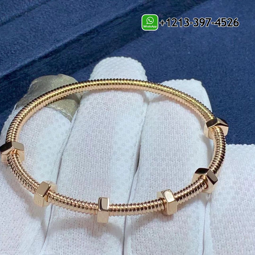 Best Sellers 1:1 Quality Cheap Custom Made Cartier Pure 18k Rose Gold Ecrou de Cartier Screws Bracelet - High Quality 18k Gold and Diamond Luxury Distinctive Collection Designer Jewelry Customized Factory Price Uhxtqffhbgt