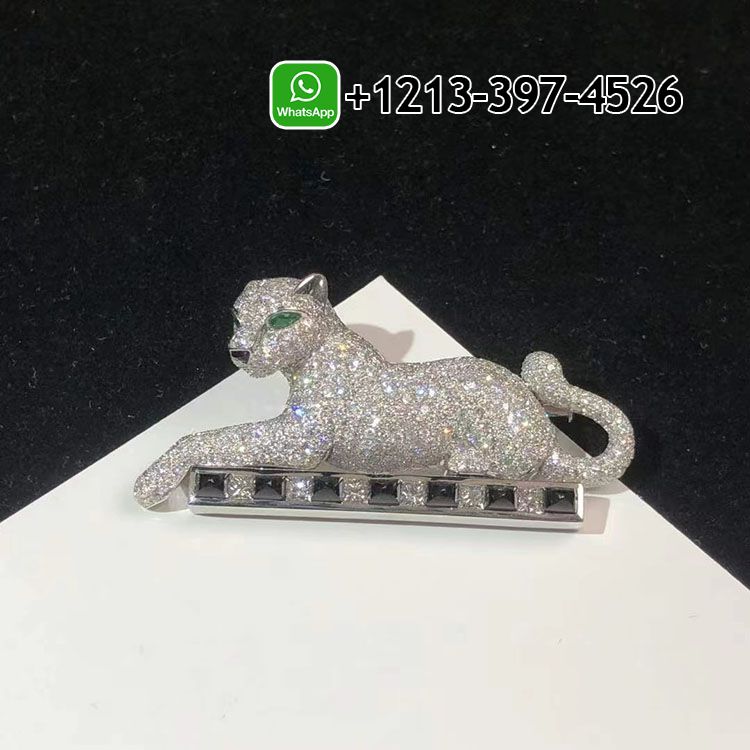 uiudlswyrxt Custom Made Best Sellers Quality 1:1 Cartier Panthère De Cartier 18K White Gold Diamonds High Jewelry Pendant Necklace - High Quality 18k Gold and Diamond Luxury Distinctive Collection Designer Jewelry Customized Factory Price - Image 6