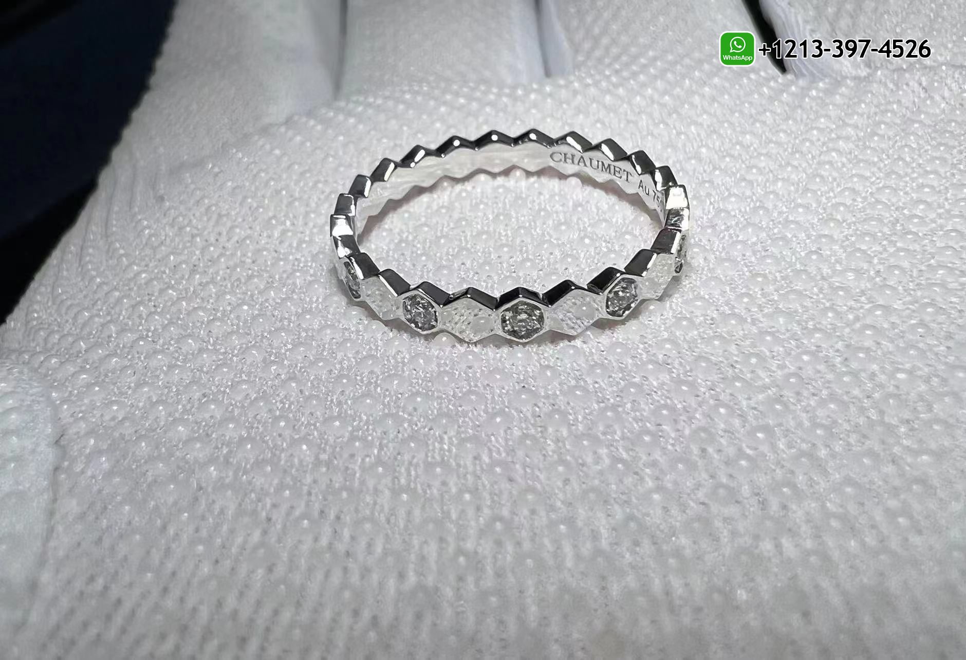 ujfqursxcap 1:1 Quality Cheap Chaumet Bee My Love 2.5mm White Gold Half Pavé Diamond Ring - High Quality 18k Gold and Diamond Luxury Distinctive Collection Designer Jewelry Customized Factory Price - Image 6