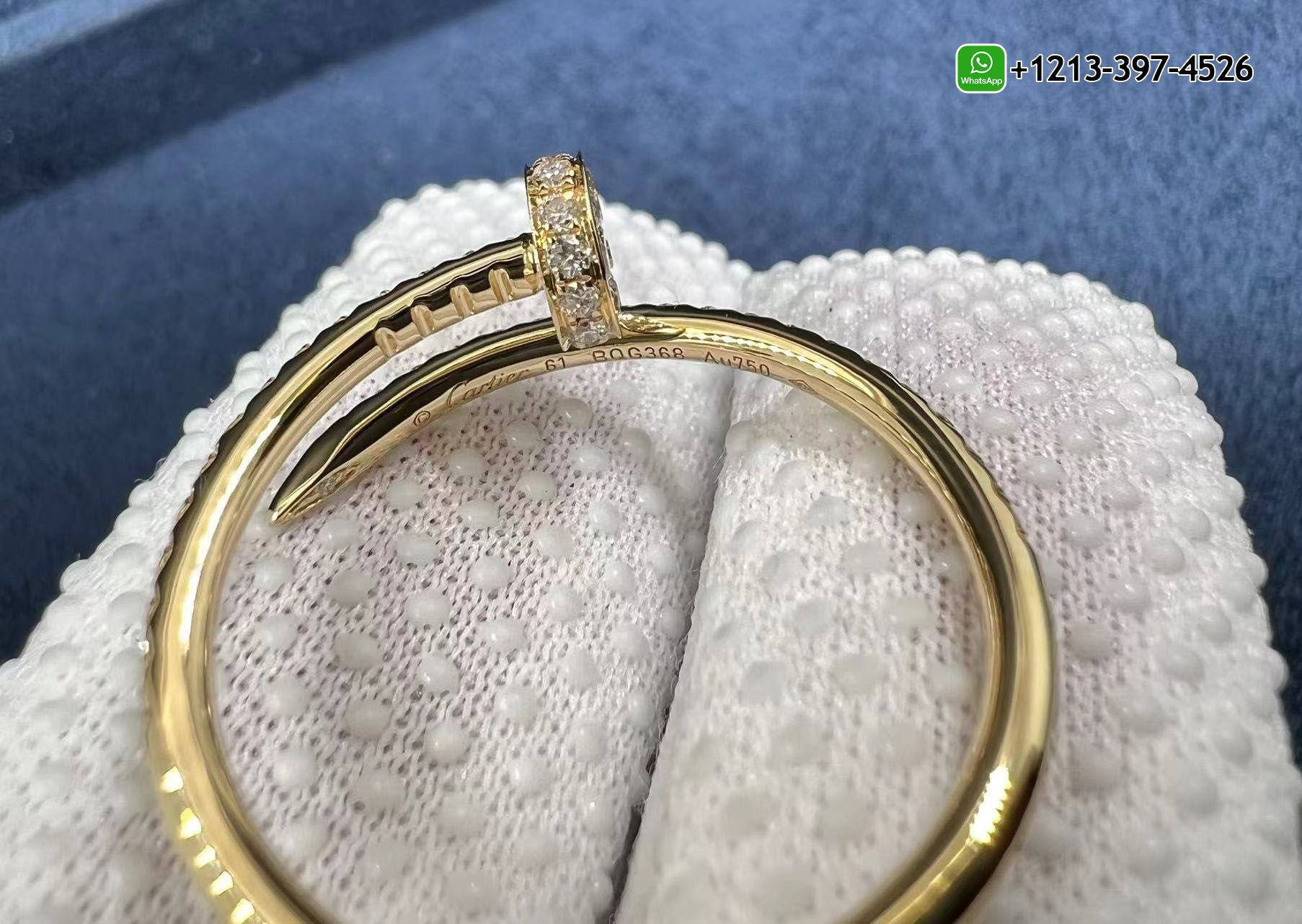 ujv4u2r5aze 1:1 High Quality Cartier 18K Yellow Gold Pave Diamond Juste Un Clou Small Model Nail Ring - High Quality 18k Gold and Diamond Luxury Distinctive Collection Designer Jewelry Customized Factory Price - Image 6