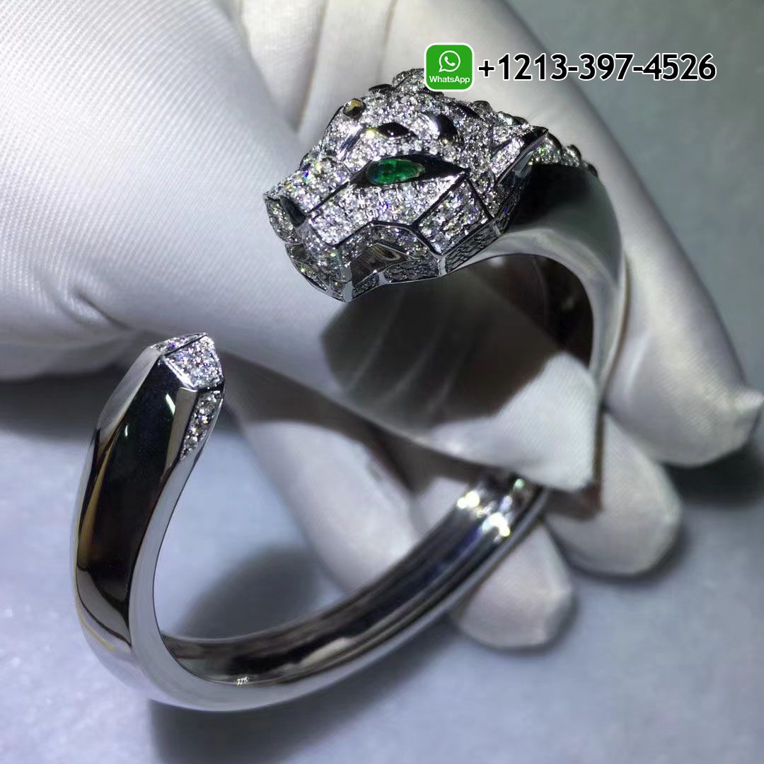 uogc21c3t1f Best Sellers 1:1 Quality Cheap Custom Made Cartier 18k White Gold Panthère de Cartier Diamond Bracelet - High Quality 18k Gold and Diamond Luxury Distinctive Collection Designer Jewelry Customized Factory Price
