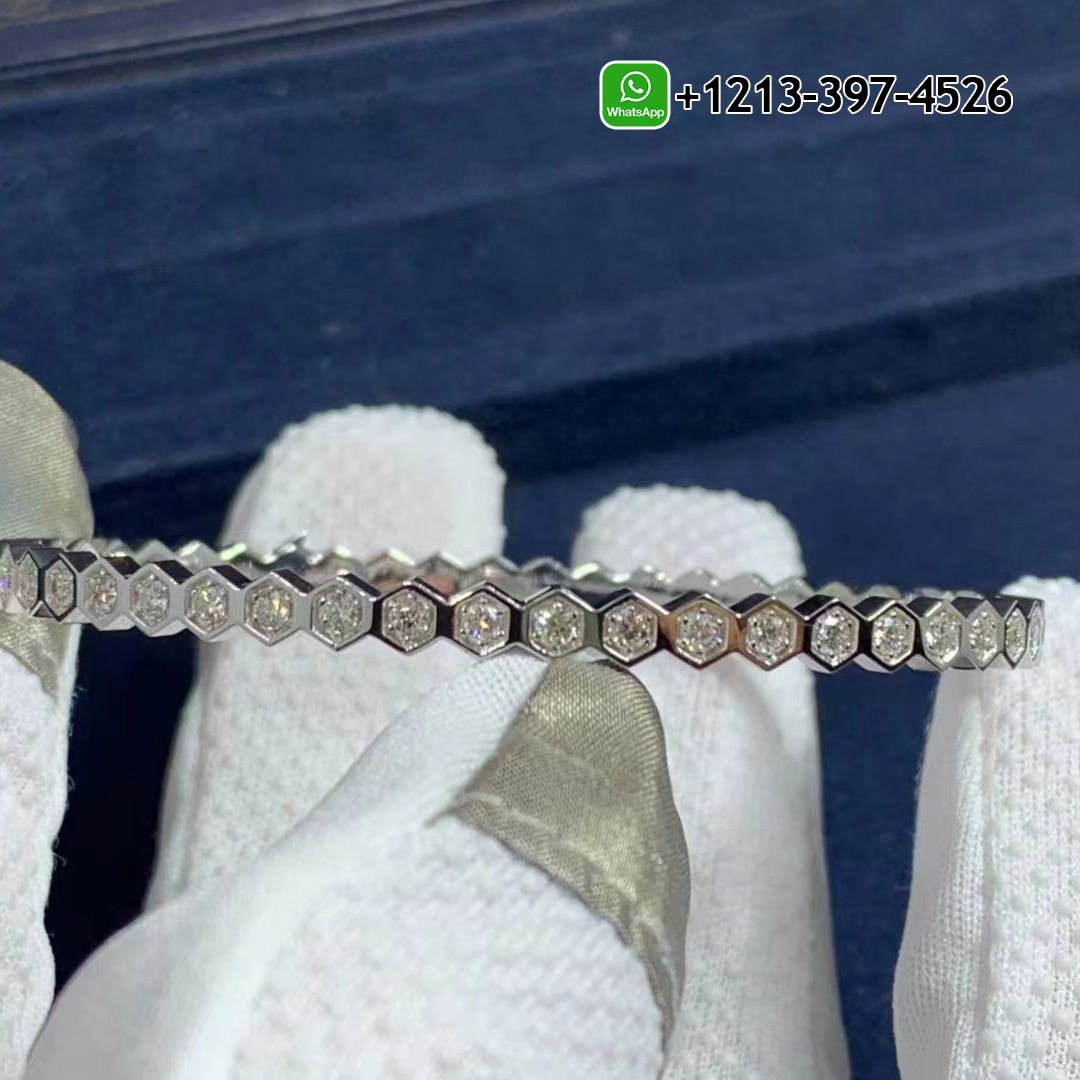Custom Made Best Quality 1:1 Cheap Chaumet 18k White Gold Bee My Love Pavé Diamonds Bracelet - High Quality 18k Gold and Diamond Luxury Distinctive Collection Designer Jewelry Customized Factory Price Urevsnvrxkc