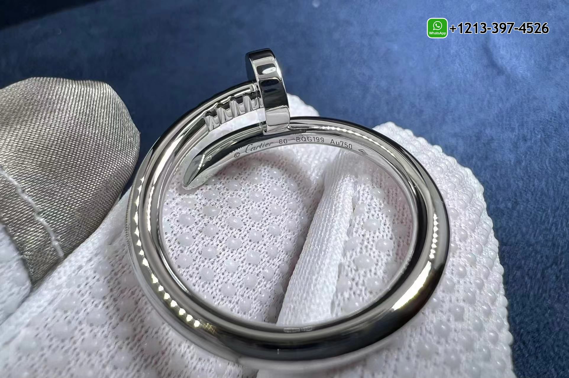 uvaoi11sqwt Custom Made 1:1 High Quality Cartier Juste un Clou Solid 18k White Gold Ring - High Quality 18k Gold and Diamond Luxury Distinctive Collection Designer Jewelry Customized Factory Price - Image 3