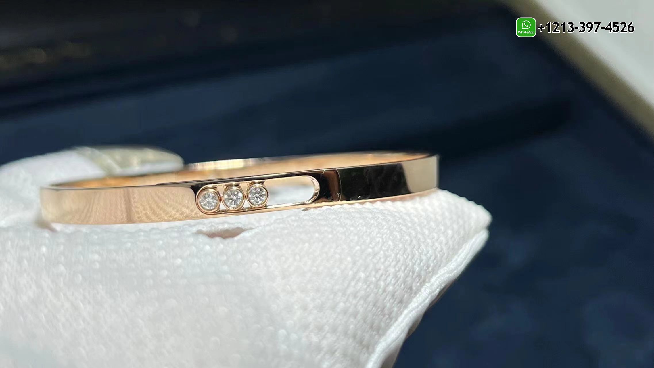 v1lo2guiw04 Best Quality 1:1 Copy Messika 18K Rose Gold 3 Diamond Move Noa Bangle Bracelet - High Quality 18k Gold and Diamond Luxury Distinctive Collection Designer Jewelry Customized Factory Price - Image 8