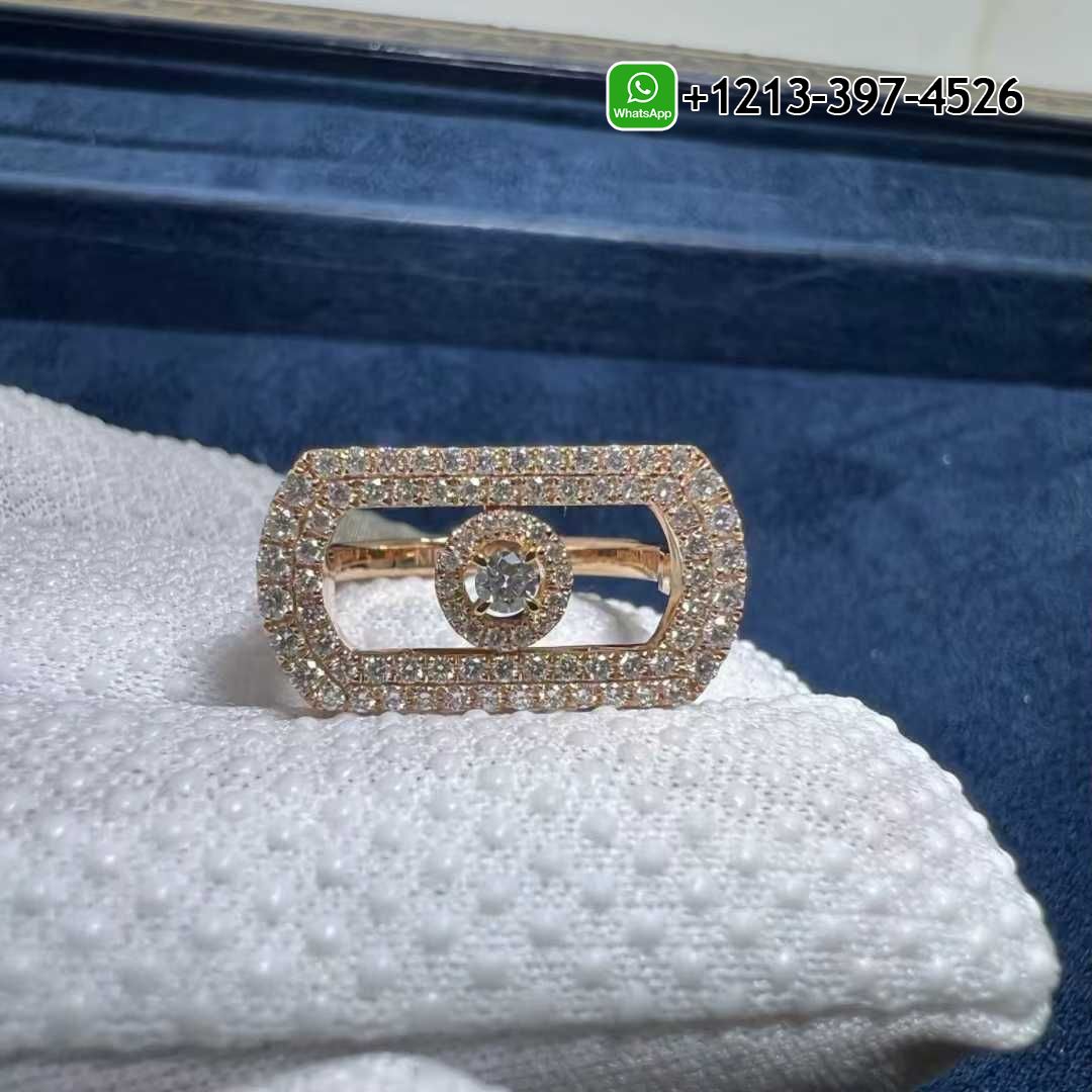 v5xy4jcwgxn Custom Made Best Sellers Quality 1:1 Messika So Move Pavé 18K Rose Gold and 0.6ct Diamond Ring - High Quality 18k Gold and Diamond Luxury Distinctive Collection Designer Jewelry Customized Factory Price - Image 9