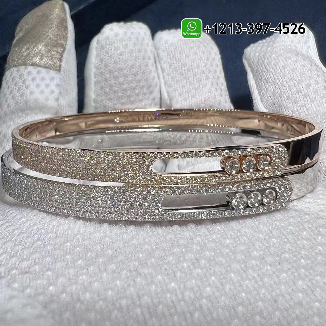 Custom Made Best Sellers Quality 1:1 Copy Messika Move Noa Pavé-set Diamond Bangle Bracelet - High Quality 18k Gold and Diamond Luxury Distinctive Collection Designer Jewelry Customized Factory Price Vddanea15cf
