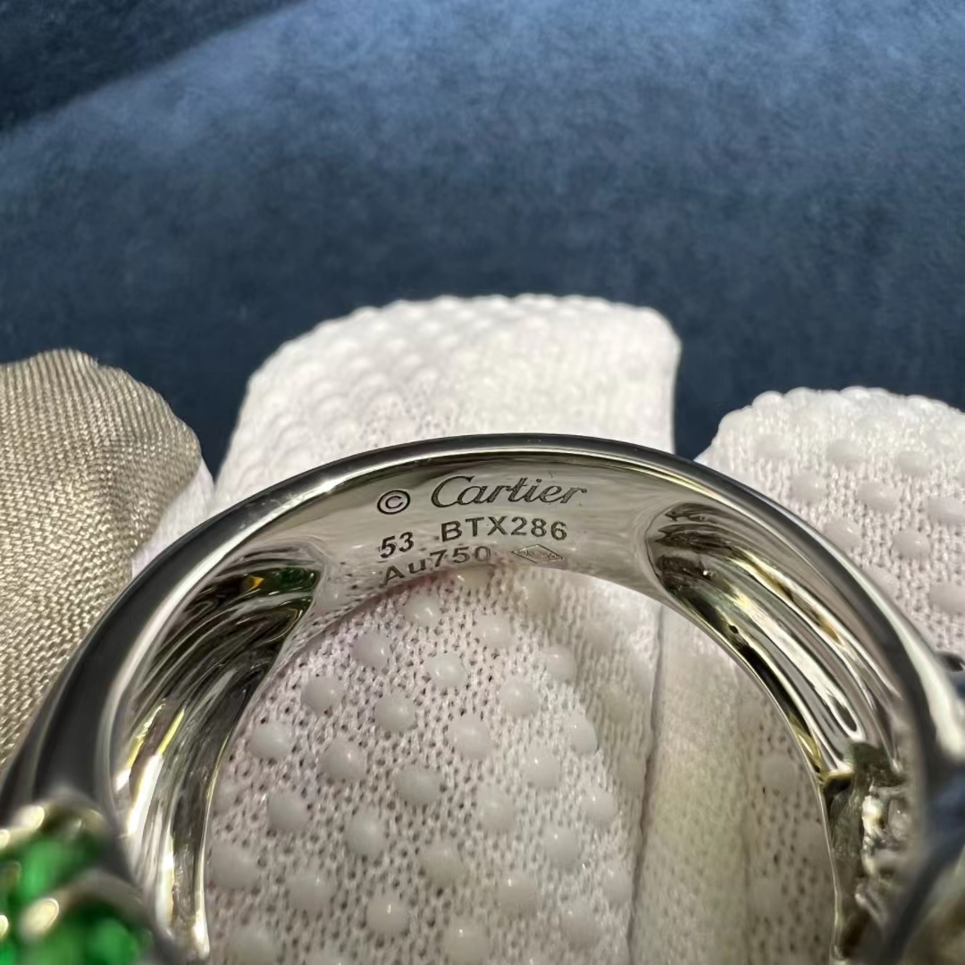 vh52gq0okca Cartier Les Oiseaux Libérés 18k White Gold Emearls and Diamonds Parrot Ring H4312100 - High Quality 18k Gold and Diamond Luxury Distinctive Collection Designer Jewelry Customized Factory Price - Image 6