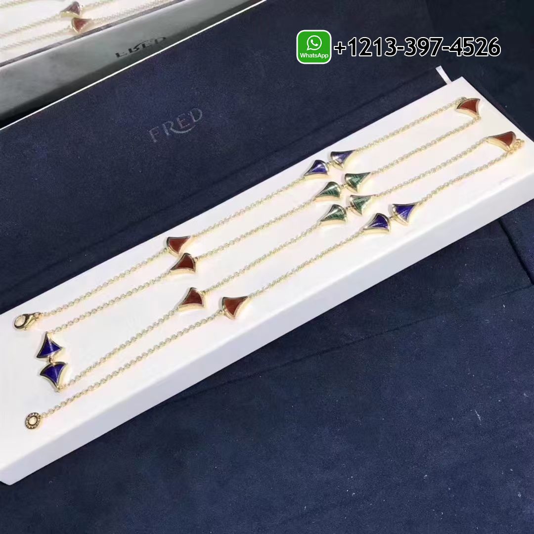 vhx2ldsvi32 Custom Made Best Sellers Quality 1:1 Bulgari Divas’ Dream Necklace 18K Yellow Gold Carnelian Lapis Malachite Sautoir Necklace - High Quality 18k Gold and Diamond Luxury Distinctive Collection Designer Jewelry Customized Factory Price - Image 3