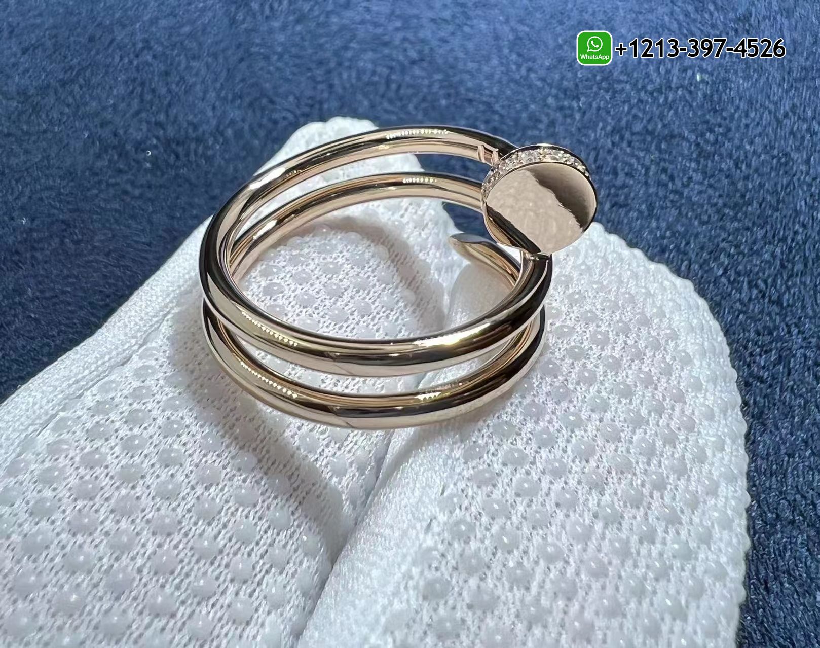 vm1dqze0mfs Best Sellers 1:1 Quality Cheap Custom Made Cartier Juste Un Clou 18k Rose Gold Diamond Double Row Nail Ring - High Quality 18k Gold and Diamond Luxury Distinctive Collection Designer Jewelry Customized Factory Price - Image 5