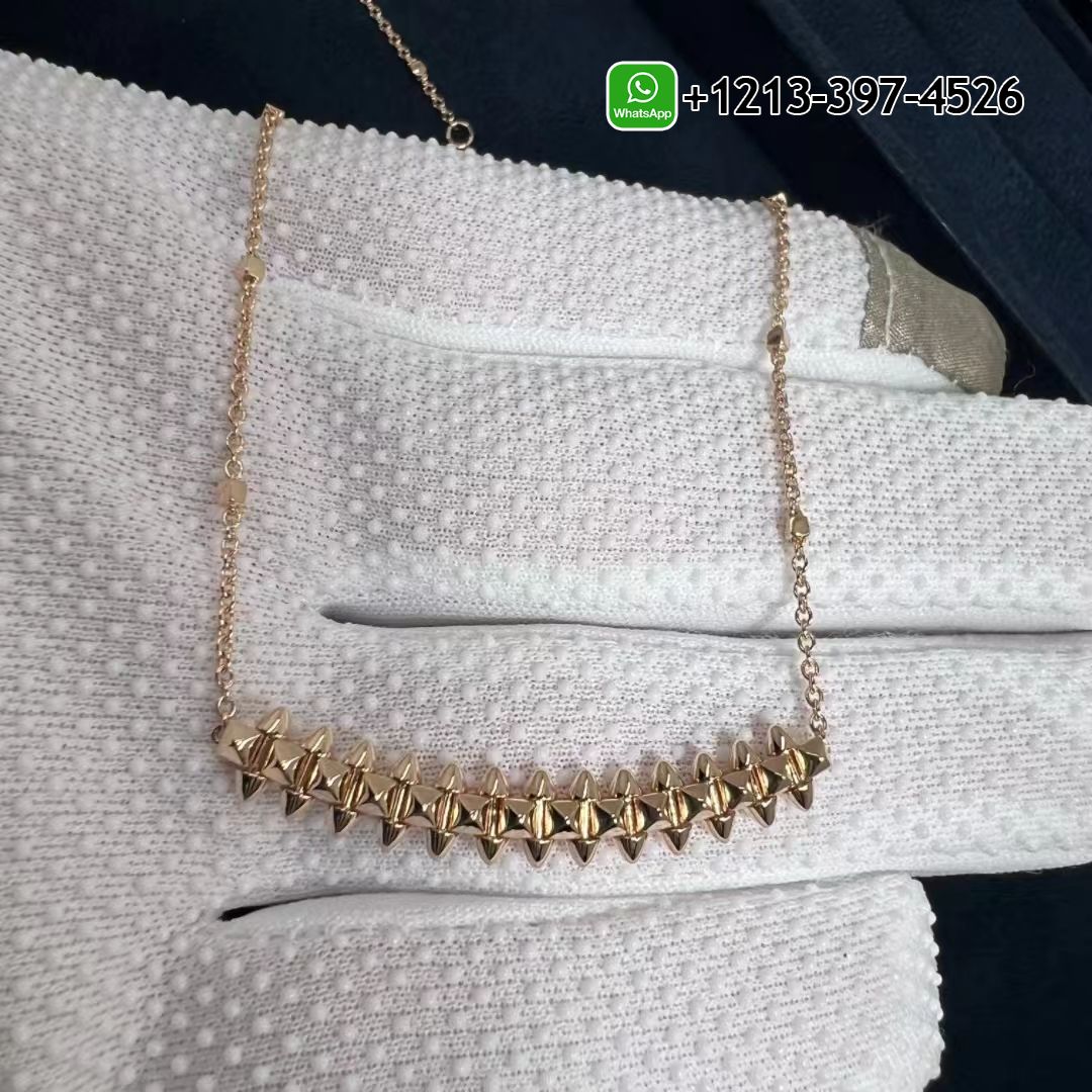 Custom Made Best Quality 1:1 Cartier Clash De Cartier 18K Rose Gold Medium Model Necklace - High Quality 18k Gold and Diamond Luxury Distinctive Collection Designer Jewelry Customized Factory Price Vnps3y4tute