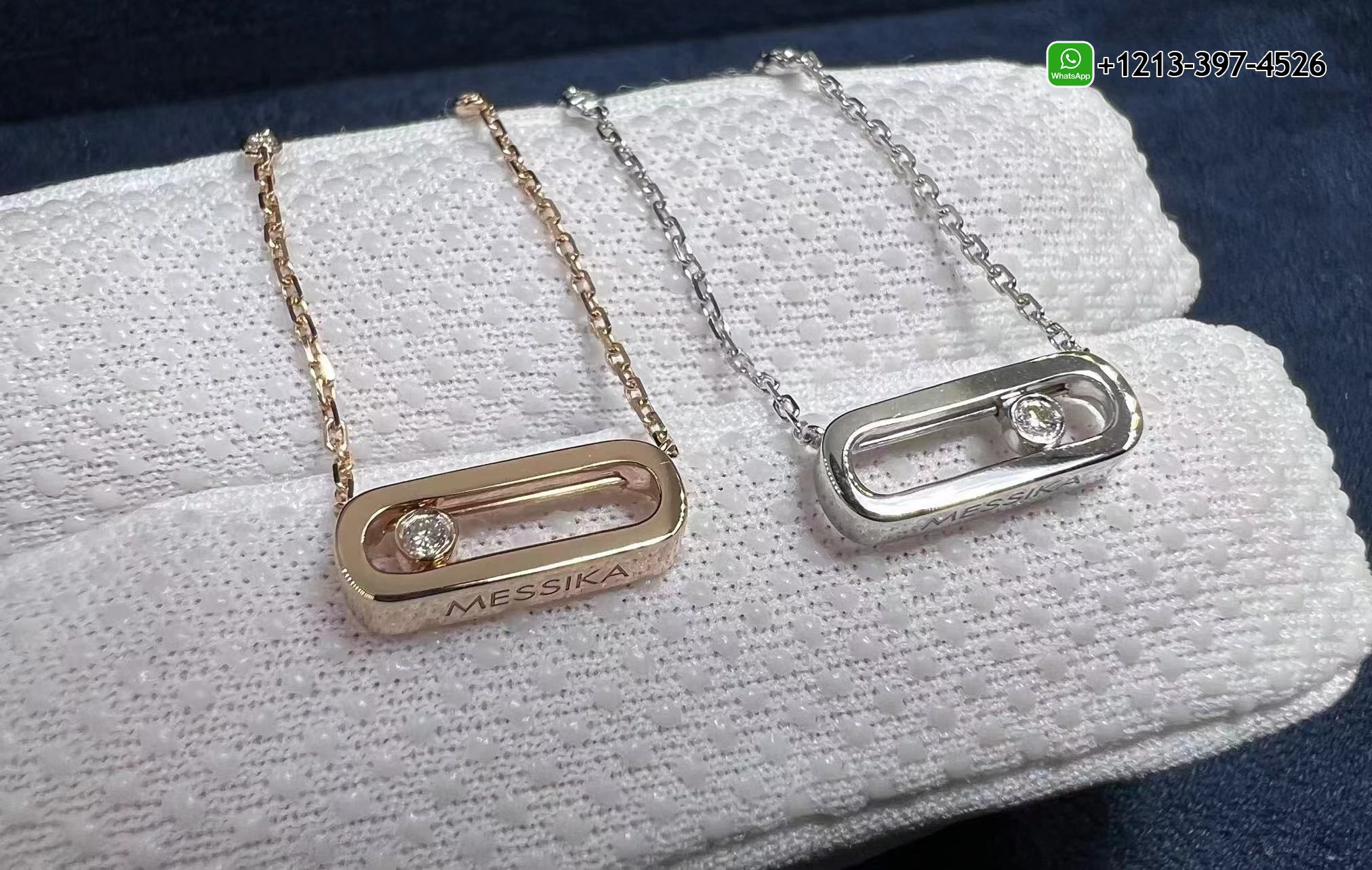 vphd0r4r1tr Best Sellers 1:1 Quality Cheap Custom Made Messika Move Uno 18K White Gold Diamond Necklace - High Quality 18k Gold and Diamond Luxury Distinctive Collection Designer Jewelry Customized Factory Price - Image 5