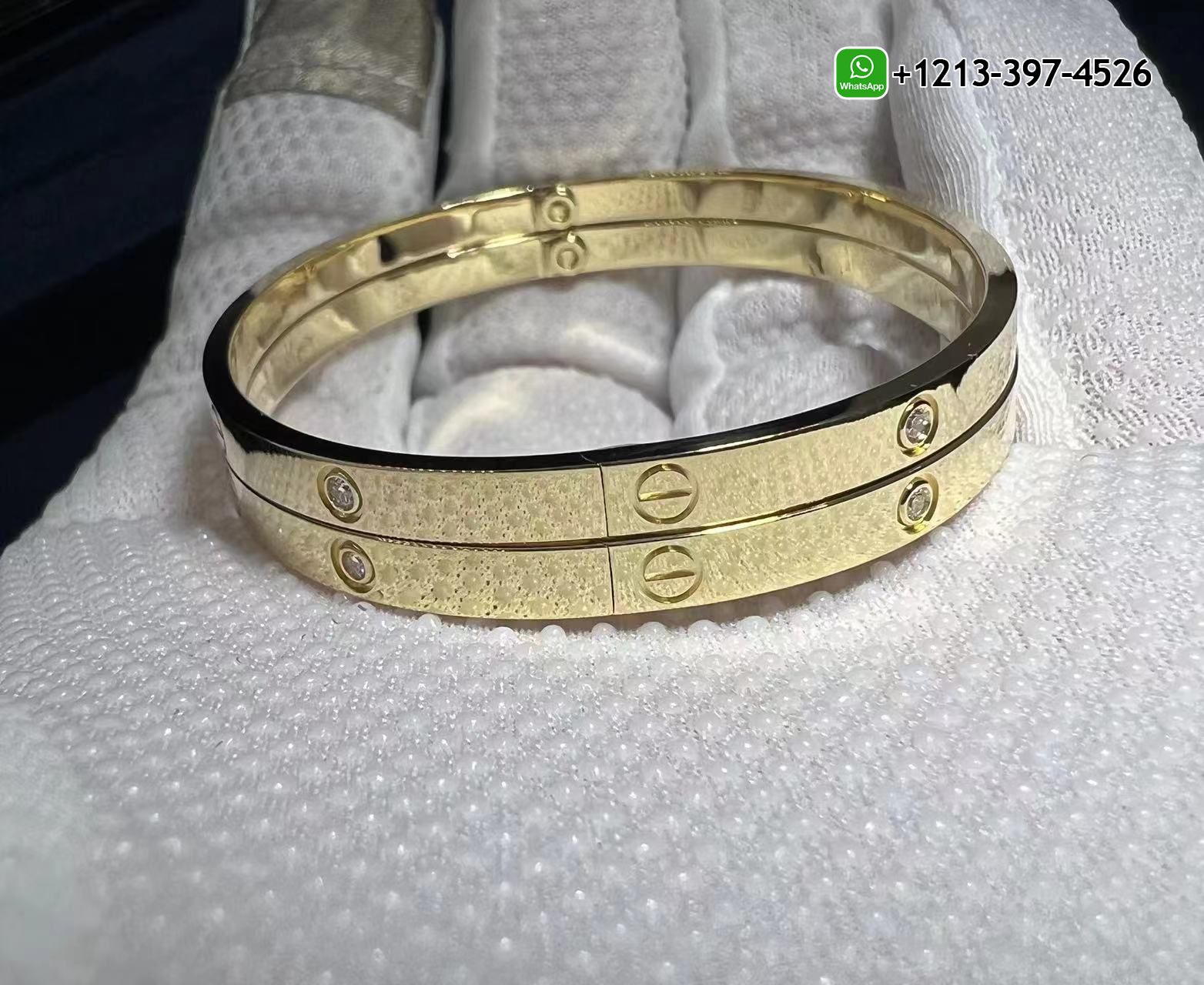 vyt3gvqnomc 1:1 Copy Cartier Love 6 Diamonds 18k Yellow Gold Small Model Bracelet - High Quality 18k Gold and Diamond Luxury Distinctive Collection Designer Jewelry Customized Factory Price - Image 8
