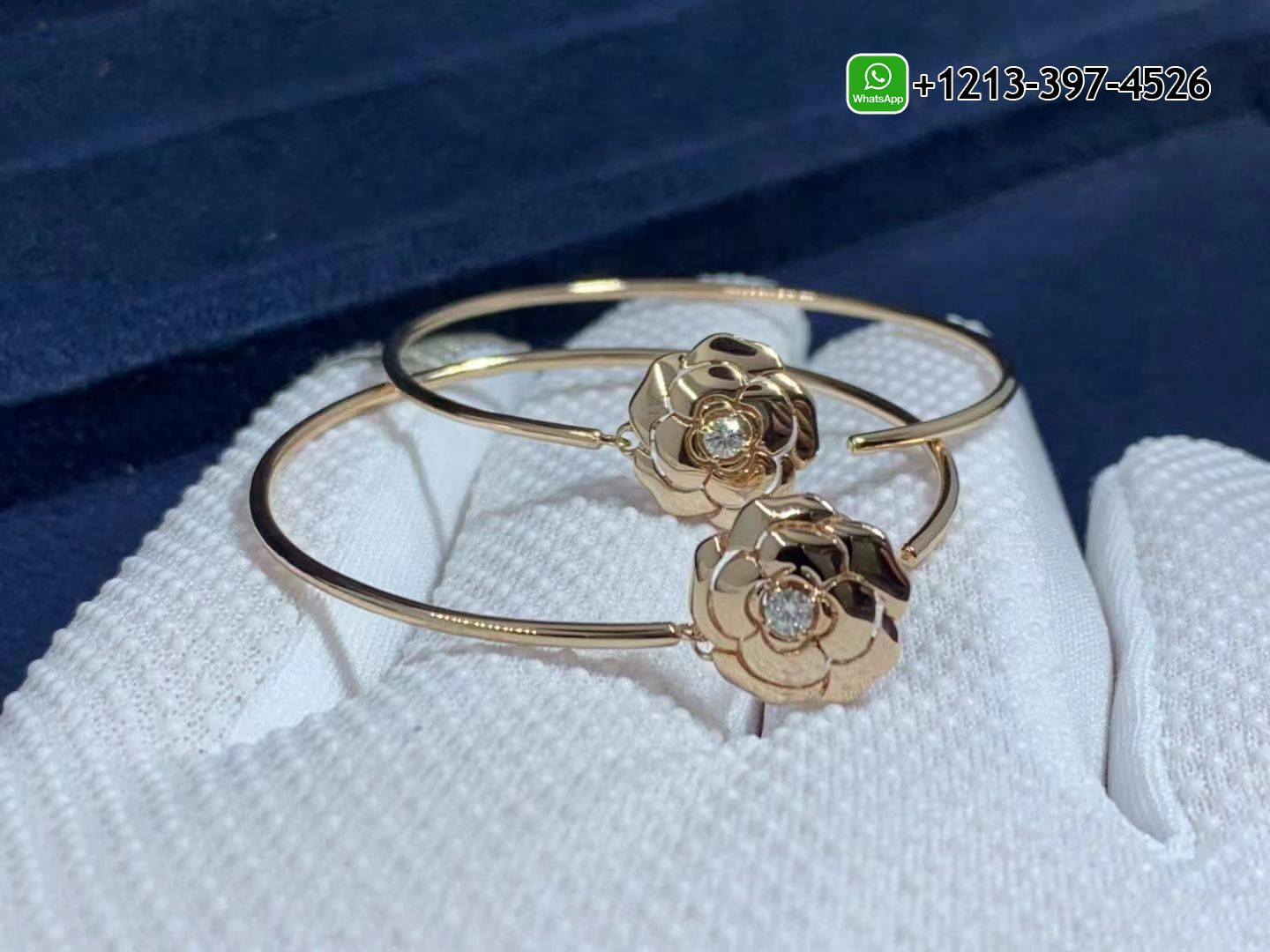 wd5fkhh3gvs Best Sellers 1:1 Quality Cheap Custom Made 18k Rose Gold & Diamond Extrait De Camélia Hoop Earrings - High Quality 18k Gold and Diamond Luxury Distinctive Collection Designer Jewelry Customized Factory Price - Image 4