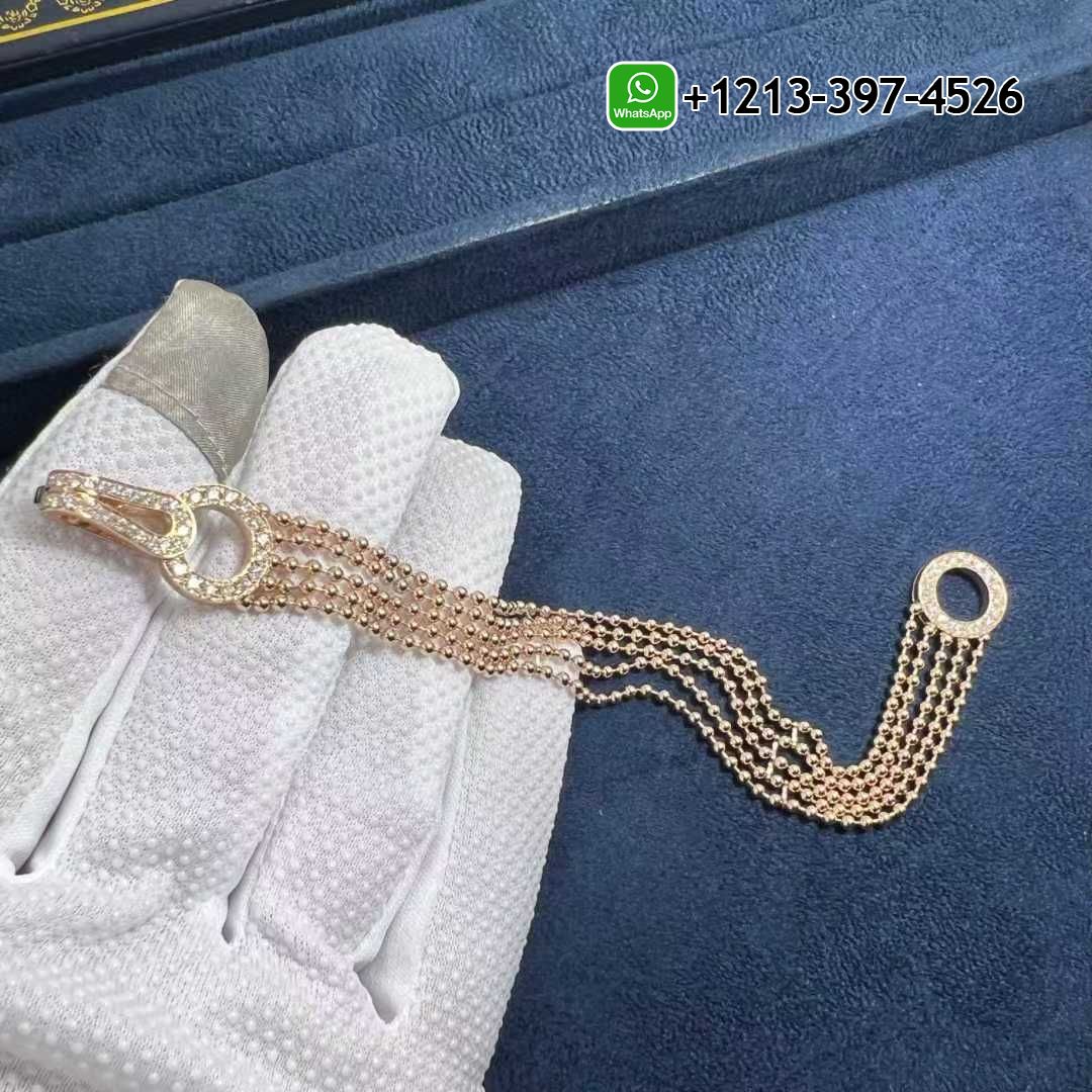 wjuginfieqc Best Sellers 1:1 Quality Cartier Agrafe 18k Rose Gold Pave Diamonds Tassel Bracelet - High Quality 18k Gold and Diamond Luxury Distinctive Collection Designer Jewelry Customized Factory Price - Image 8