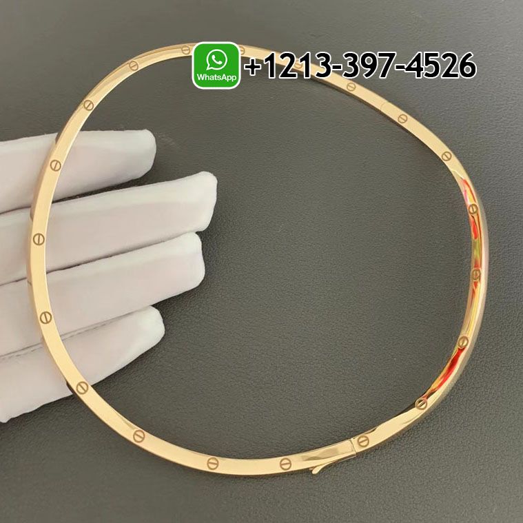 wvlnv4rlrui Custom Made Best Sellers Quality 1:1 Cartier 18K Yellow Gold Collar Love Necklace - High Quality 18k Gold and Diamond Luxury Distinctive Collection Designer Jewelry Customized Factory Price - Image 5